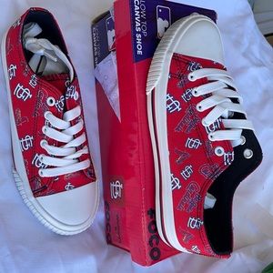 Low top canvas shoe . St. Louis Cardinal Cardinal